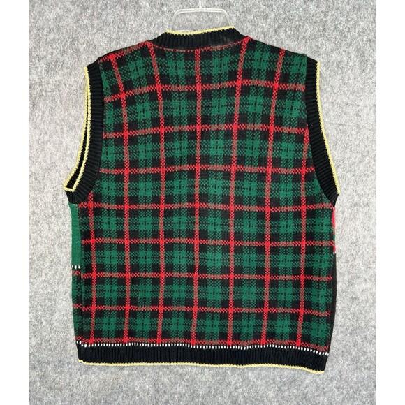 VTG Cricket Lane Christmas Sweater Vest Women's S Plaid Coquette Bow Wreath Tree - Picture 5 of 10